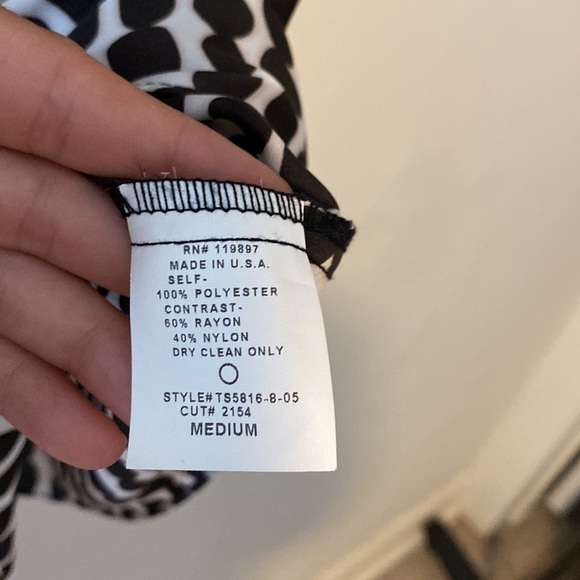 Collective Concept Mod Tunic Cream-Black-Brown Colors Size M - Picture 6 of 7